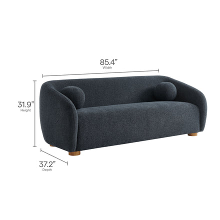 Holland 85" Chenille Fabric Sofa in Navy