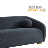 Niko 85" Chenille Fabric Sofa in Navy