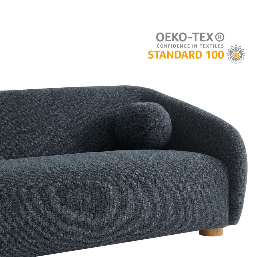 Niko 85" Chenille Fabric Sofa in Navy