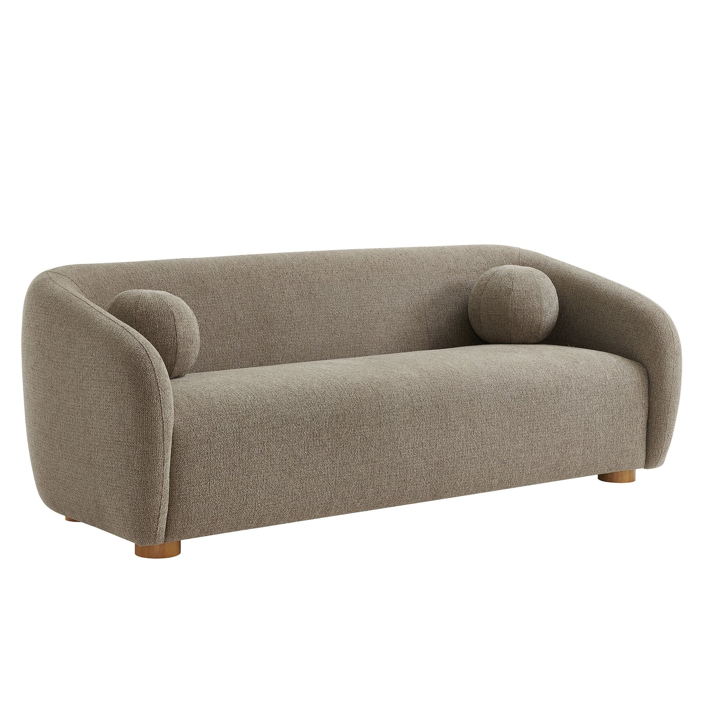 Niko 85" Chenille Fabric Sofa in Taupe