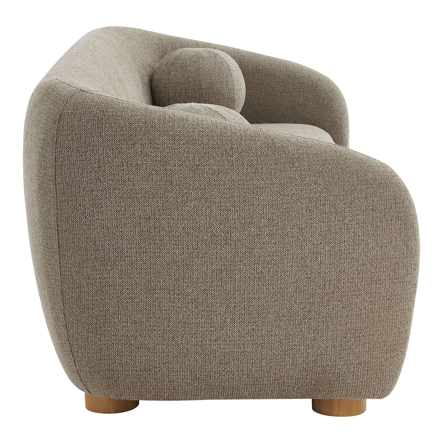 Niko 85" Chenille Fabric Sofa in Taupe