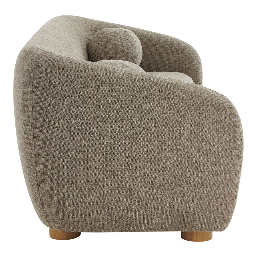 Niko 85" Chenille Fabric Sofa in Taupe