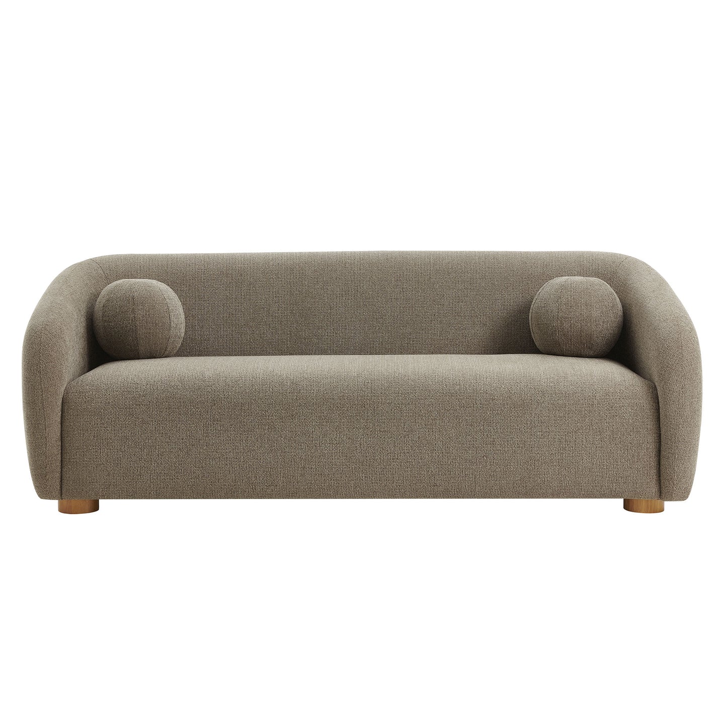 Niko 85" Chenille Fabric Sofa in Taupe