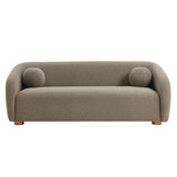Niko 85" Chenille Fabric Sofa in Taupe