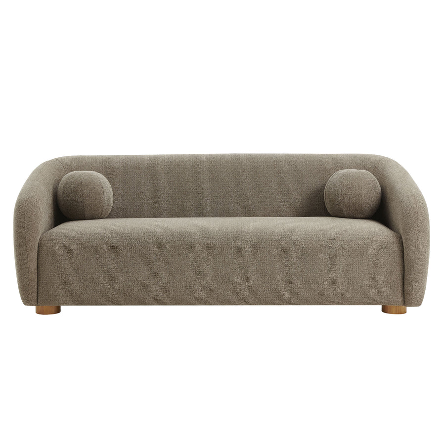 Niko 85" Chenille Fabric Sofa in Taupe