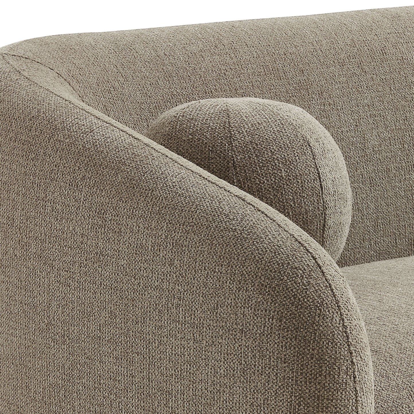 Niko 85" Chenille Fabric Sofa in Taupe