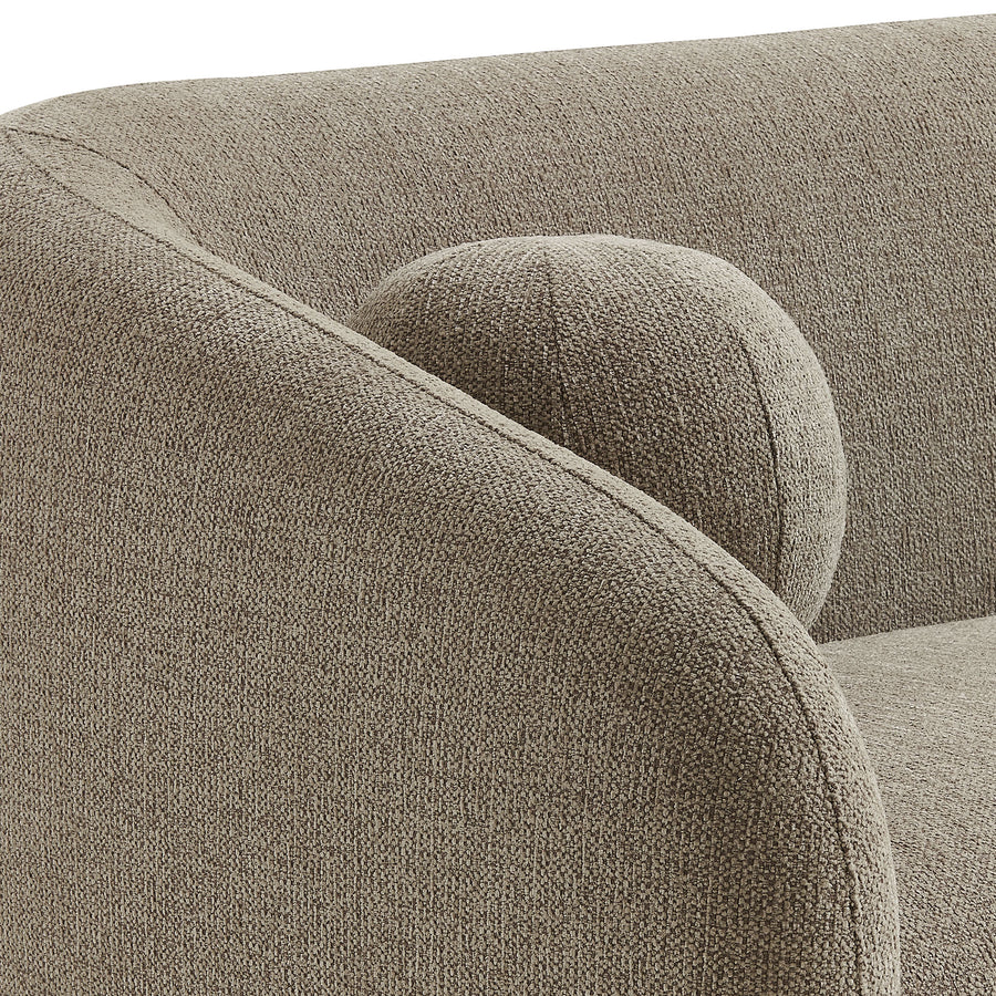 Niko 85" Chenille Fabric Sofa in Taupe