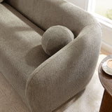 Niko 85" Chenille Fabric Sofa in Taupe