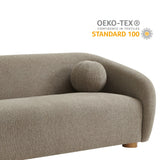 Niko 85" Chenille Fabric Sofa in Taupe