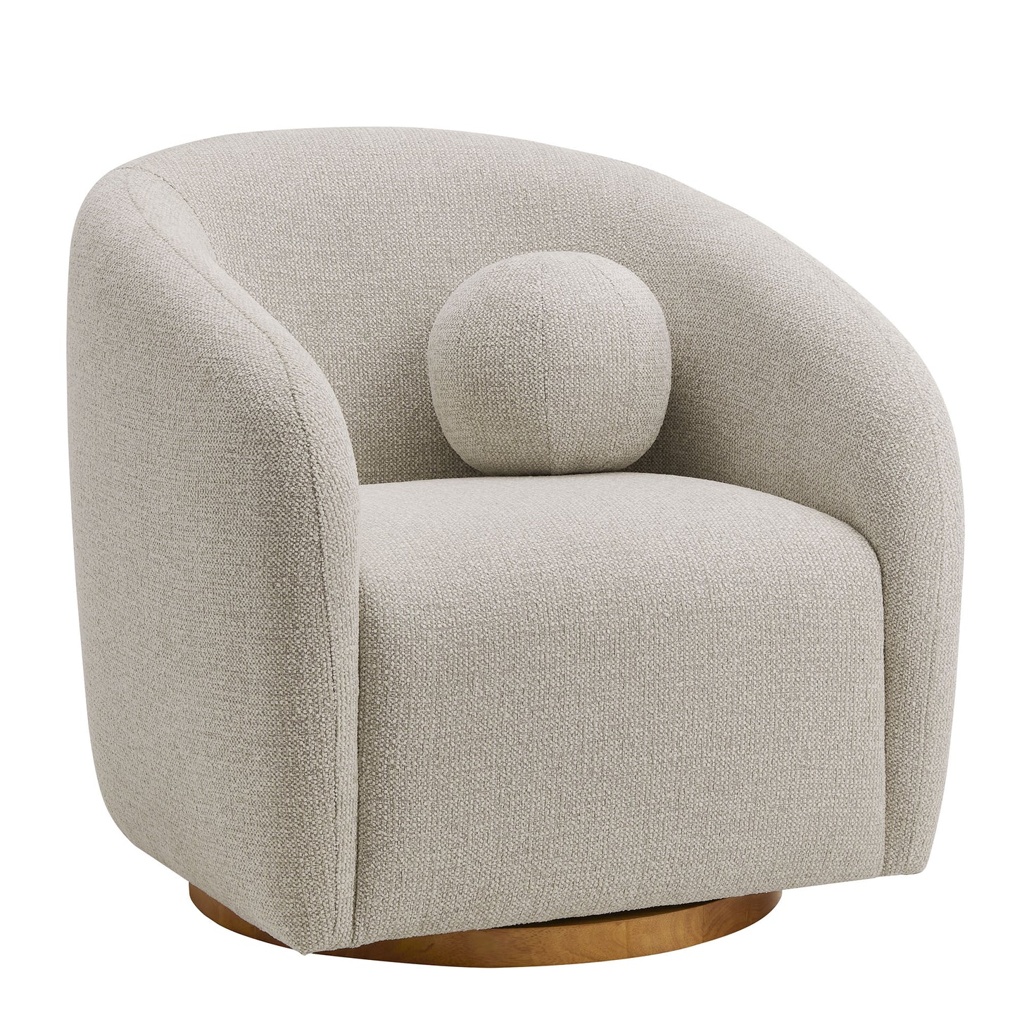 Holland Swivel Chenille Fabric Armchair by Furniture For America