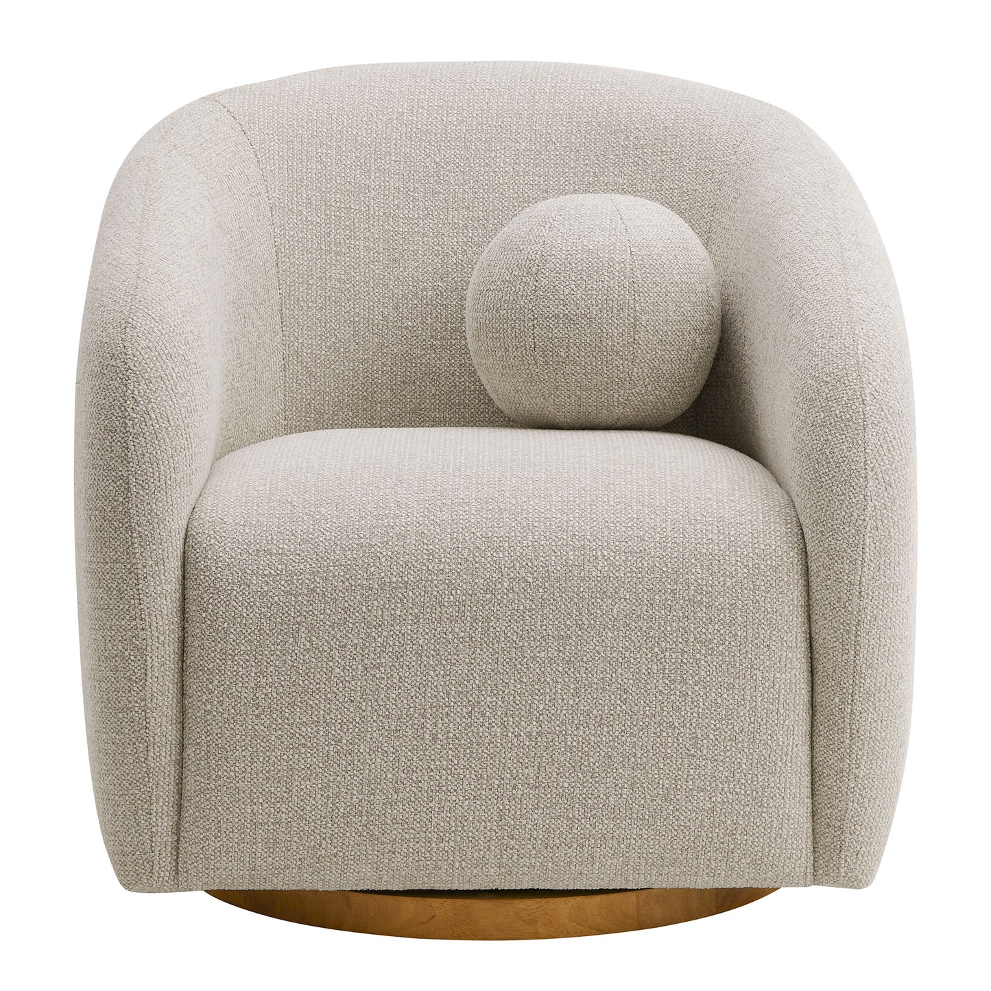 Holland Swivel Chenille Fabric Armchair by Furniture For America
