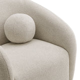 Niko Swivel Chenille Fabric Armchair in Dove Gray