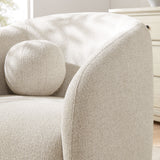Niko Swivel Chenille Fabric Armchair in Dove Gray