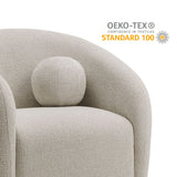Niko Swivel Chenille Fabric Armchair in Dove Gray