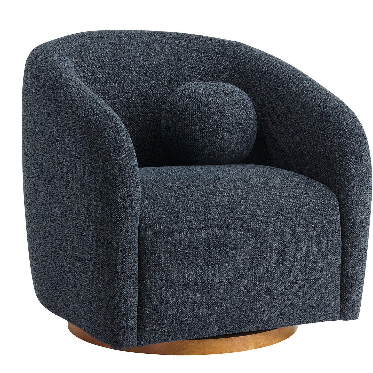Holland Swivel Chenille Fabric Armchair by Furniture For America