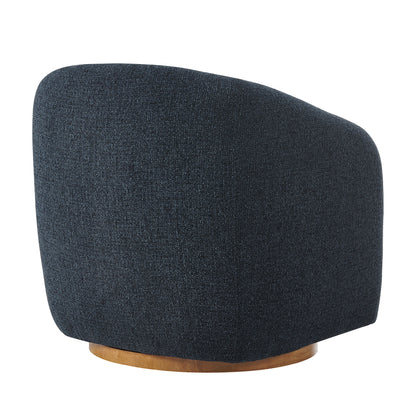 Holland Swivel Chenille Fabric Armchair by Furniture For America