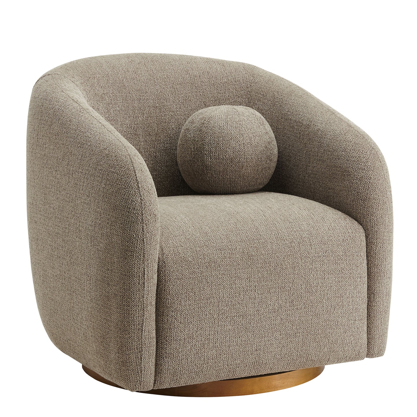 Holland Swivel Chenille Fabric Armchair by Furniture For America