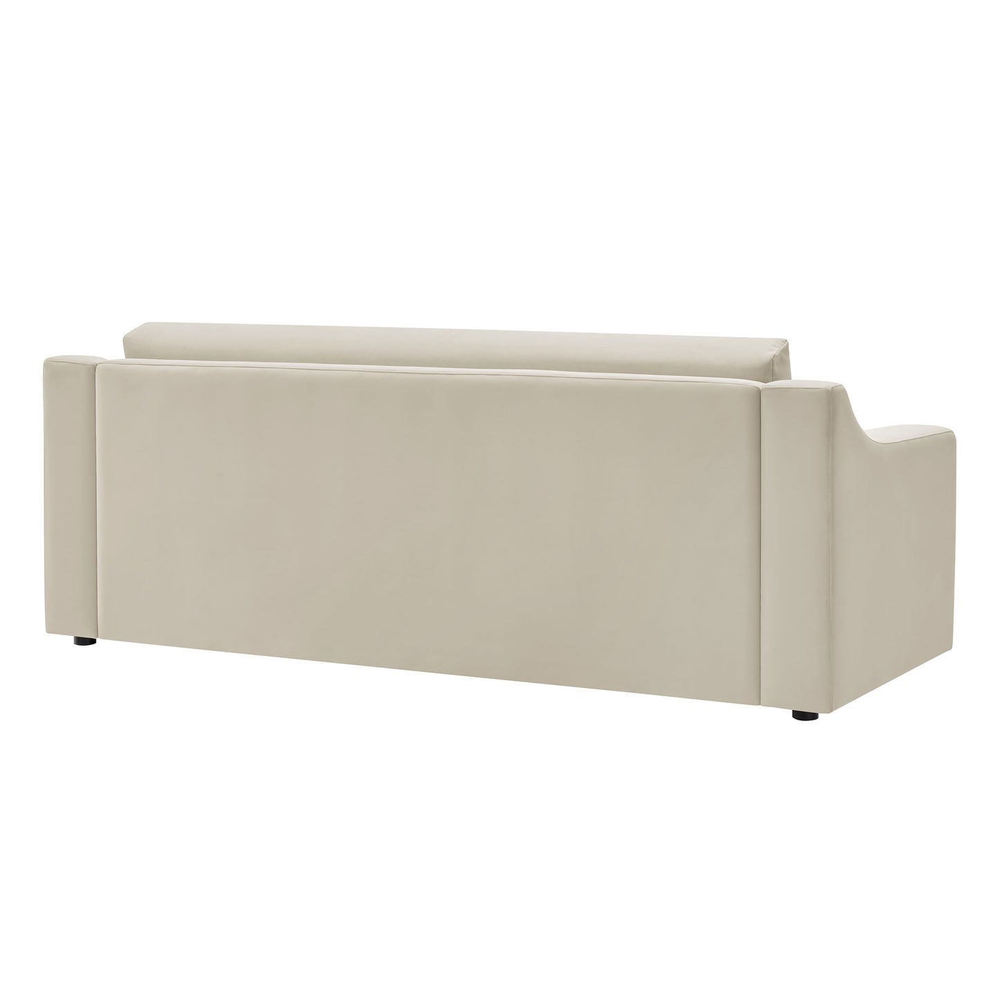 Finnian Performance Velvet Sofa in Alabaster