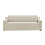 Finnian Performance Velvet Sofa in Alabaster