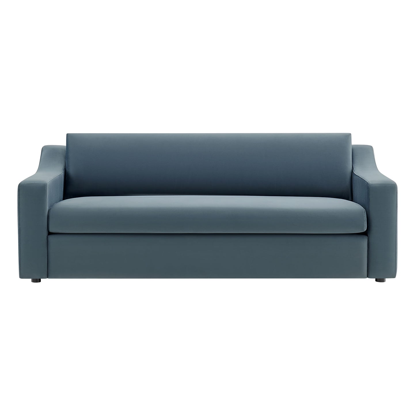 Finnian Performance Velvet Sofa in Cadet Blue