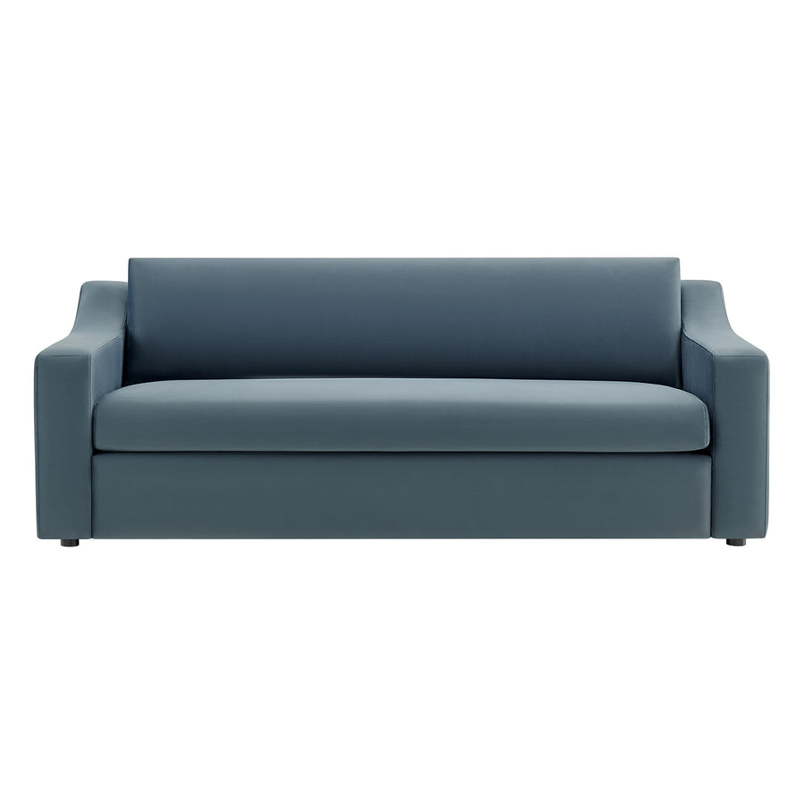Finnian Performance Velvet Sofa in Cadet Blue