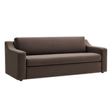 Finnian Performance Velvet Sofa in Chocolate Brown