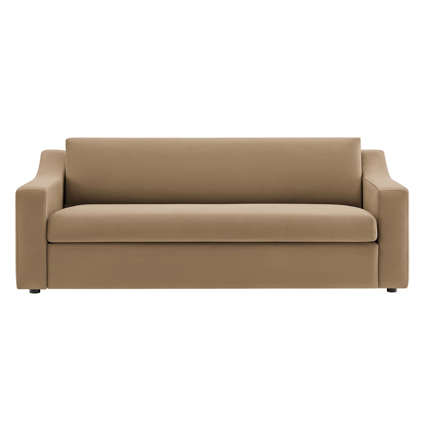 Finnian Performance Velvet Sofa in Taupe