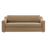 Finnian Performance Velvet Sofa in Taupe