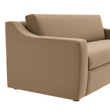 Finnian Performance Velvet Sofa in Taupe