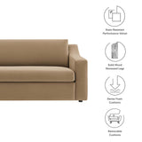 Finnian Performance Velvet Sofa in Taupe