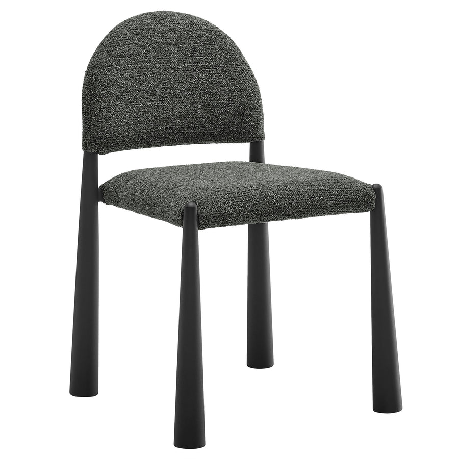 Magnus Upholstered Fabric Dining Side Chair in Black Anthracite