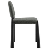 Magnus Upholstered Fabric Dining Side Chair in Black Anthracite