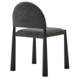 Magnus Upholstered Fabric Dining Side Chair in Black Anthracite