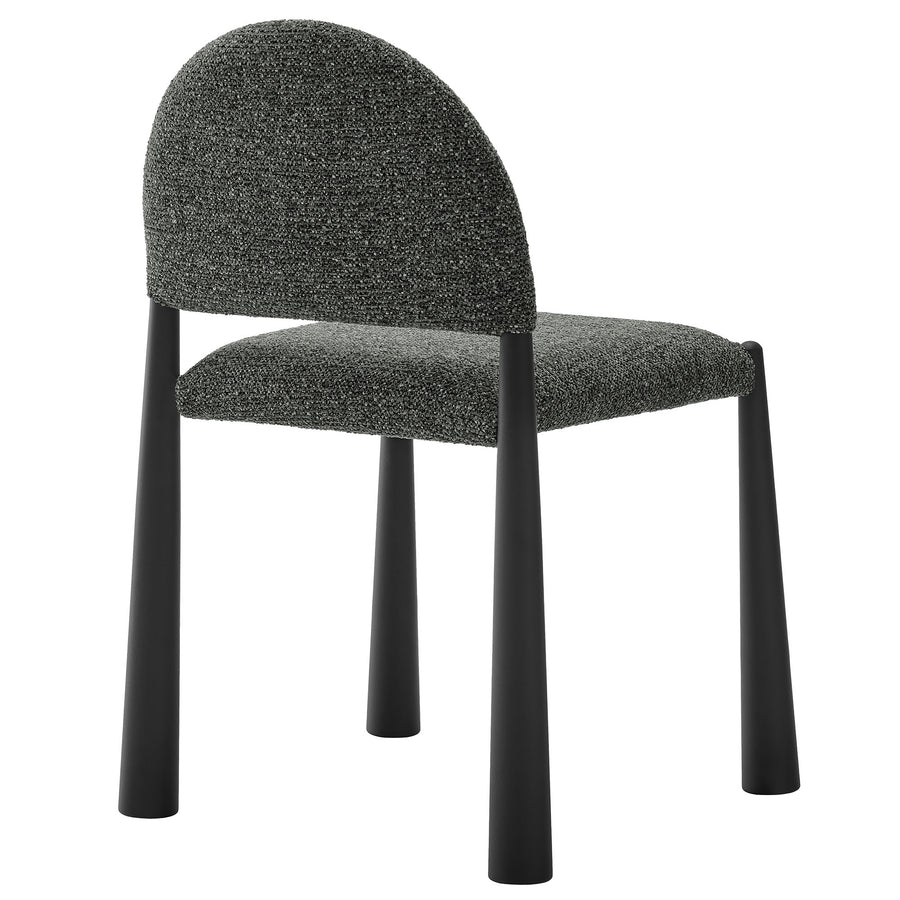 Magnus Upholstered Fabric Dining Side Chair in Black Anthracite