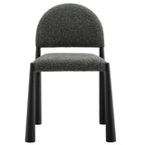 Magnus Upholstered Fabric Dining Side Chair in Black Anthracite
