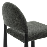 Magnus Upholstered Fabric Dining Side Chair in Black Anthracite