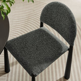 Magnus Upholstered Fabric Dining Side Chair in Black Anthracite