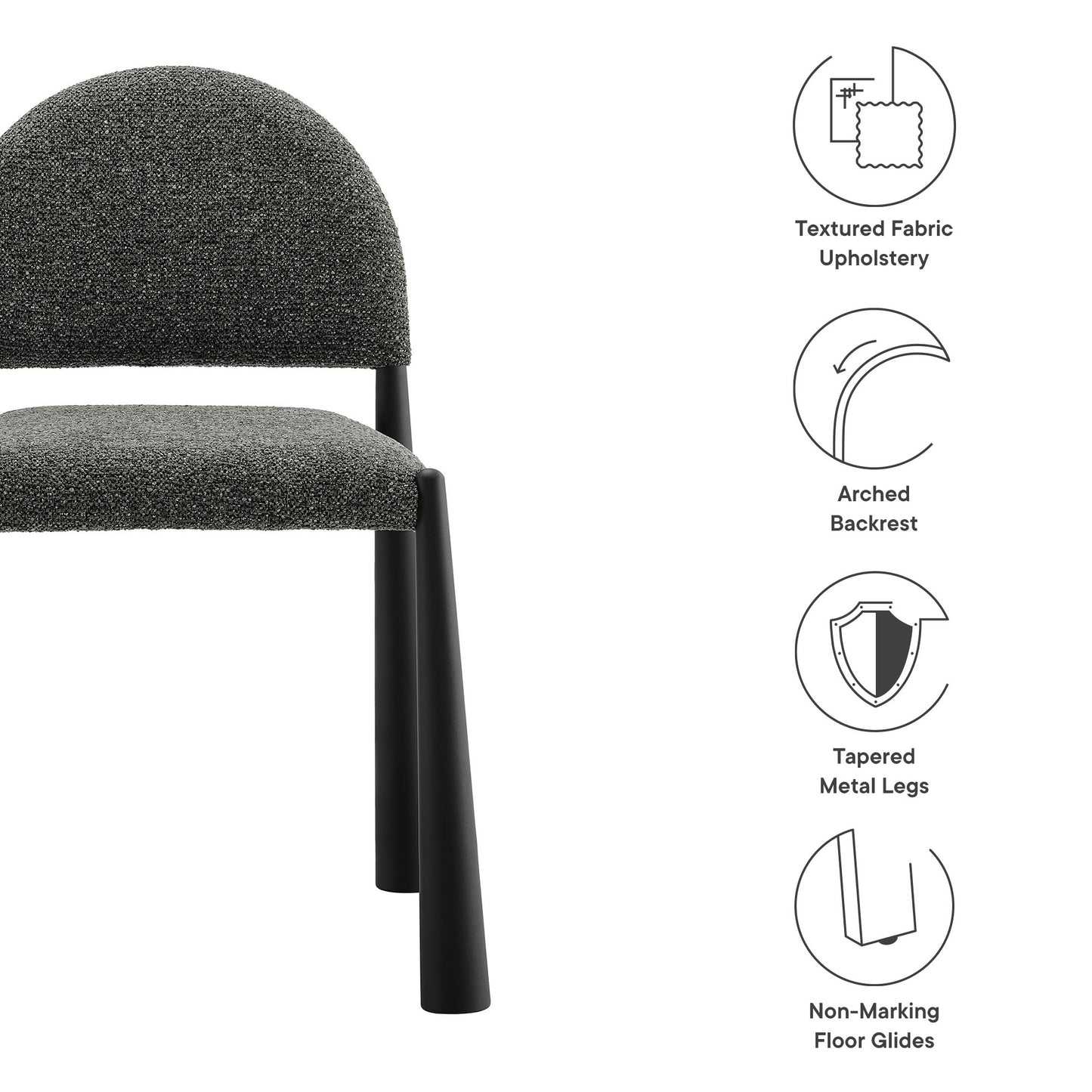 Hayley Upholstered Fabric Dining Side Chair by Furniture For America