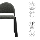 Magnus Upholstered Fabric Dining Side Chair in Black Anthracite