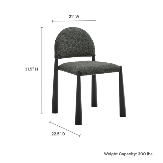 Hayley Upholstered Fabric Dining Side Chair by Furniture For America