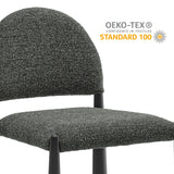 Magnus Upholstered Fabric Dining Side Chair in Black Anthracite