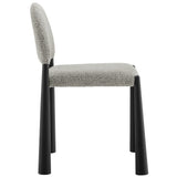 Magnus Upholstered Fabric Dining Side Chair in Black Camel