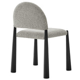 Magnus Upholstered Fabric Dining Side Chair in Black Camel