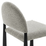 Magnus Upholstered Fabric Dining Side Chair in Black Camel