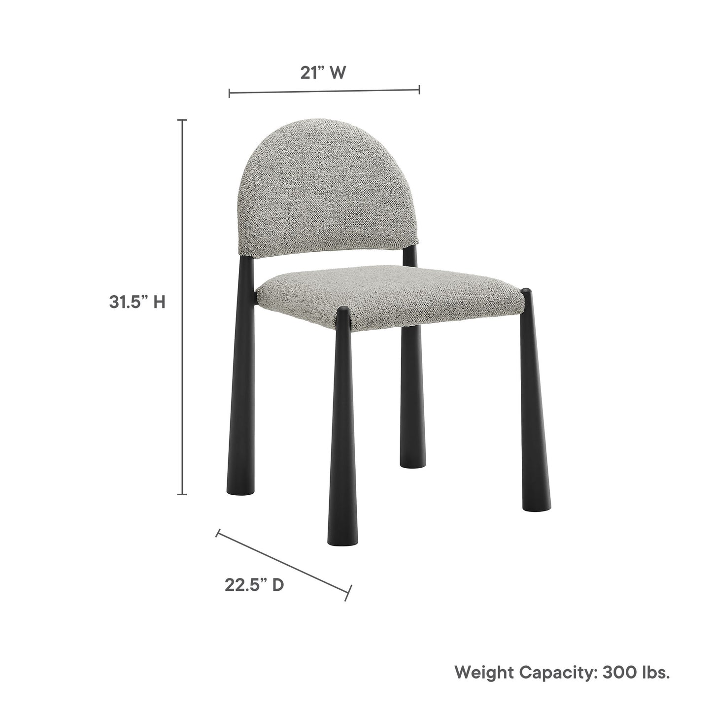 Hayley Upholstered Fabric Dining Side Chair by Furniture For America