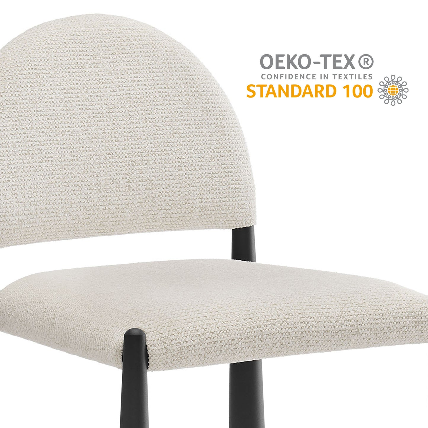 Hayley Upholstered Fabric Dining Side Chair by Furniture For America