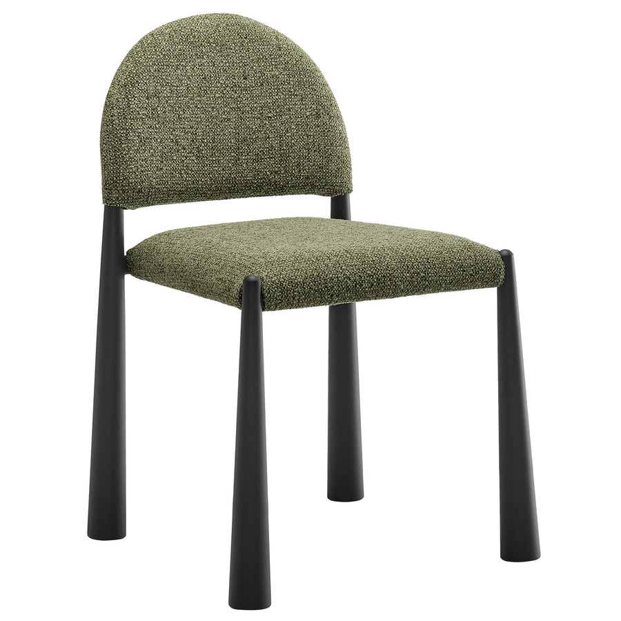 Magnus Upholstered Fabric Dining Side Chair in Black Leaf