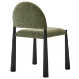 Magnus Upholstered Fabric Dining Side Chair in Black Leaf