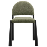 Magnus Upholstered Fabric Dining Side Chair in Black Leaf