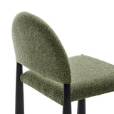 Magnus Upholstered Fabric Dining Side Chair in Black Leaf
